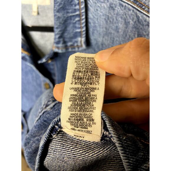 The Great The Blouson Sleeve Chore Denim Jean Jacket size L large - Picture 5 of 6